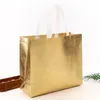 Glänzende wiederverwendbare Einkaufshandtasche aus Vliesstoff, faltbare, individuelle Geschenktüten