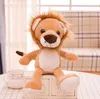 Schattig bosdier gevulde speelgoed Jungle Wedding Throw Children's Gift Claw Machine Doll Giraffe Lion Tiger Leopard D32