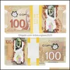 Jeux de nouveauté Prop Canada Jeu Argent 100S Dollar canadien CAD Billets de banque Papier Play Movie Props Drop Livraison 2022 Jouets Cadeaux Nouveauté Dh7A4FRQL