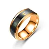 Anneaux de mariage Mode Capteur intelligent Température corporelle Bague pour hommes Or 2022 Tendance en acier inoxydable pour femmes Test doigt