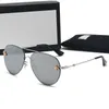 2022 Designer Sunglasses Little Bee New Metal Large Frame Retro Men and Women High-end Glasses Uv400
