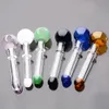 Colorful Glass Smoking Pipe for Water Bongs Straight Curved Oil Burner Recycler Dab Rig Mini Smoking Handle Pipes Blown Hookah Accessories