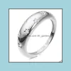 Anneaux de mariage Anneaux de mariage Forme de croissant Twisted Modèle Dôme Bague Empilage avec incrustation de cristal pour bijoux pour femmes Style simple Taille Dhizp