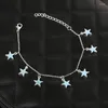 Anklets Summer Luminous Onkle Heart Star Bracelet Sandal Sexy Beach Leg Chain Women Women Jewelry C66