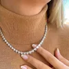 Collane con ciondolo All'ingrosso 5A a forma di cuore CZ ghiacciato bling cz collana da tennis per le donne fidanzata regalo di San Valentino gioielli di moda 221024