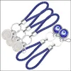 Key Rings L Evil Eye Keychain Turkish Blue Charms Pendants Amet For Man Woman Purse Handbag Bag Decoration Gift Drop Otn4X