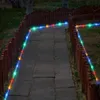 Solar String Lights Outdoor Waterdichte LED Candy -touwverlichting 33ft 100 LEDS Tube Light Holiday Christmas Party Home Yard Patio Road Balkon Pathway Decoratie