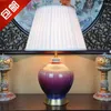 Lampy stołowe Vintage chińskie porcelanowe lampy ceramiczne sypialnia salon ślub Jingdezhen klasyczne biurko