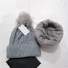 Designer Tricoté Chapeaux Hiver Polaire Bonnets Femmes Filles Crâne Caps Bonnet À La Mode Étiquette Losange Bonnet À Tricoter En Plein Air Chaud Bonnet Oreille Muff De Noël En Peluche