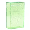 Kristall transparent farbenfrohe Kunststoff tragbarer Tabak Zigarettenfall Halter Aufbewahrung Flip Cover Box Innovative Schutzschale Rauchen