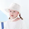 Boinas infantis de verão de outono chapéu 4 cor sólida infantil pescador para unissex 1-8 anos