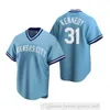 2021 Mężczyźni baseballowe Alex Gordon Jerseys Adalberto Mondesi Brad Keller Danny Duffy Cooperstown Kolekcja Road Men Men Młodzież Dzieci zszyte