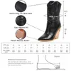 HBP 부츠 GMQM 패션 발목 여성의 짧은 뾰족한 발가락 하이힐 PU 가죽 청키 신발 새로운 디자인 2022 큰 크기 43 221013