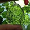 Chaînes A Naturel Moldavite Vert Aerolites Cristal Chute Pierre Pendentif Énergie Apotropaïque 16g-25g/Lot Collier De Corde Gratuite