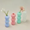 Vases Jade Color Bubble Vase Creative Small Flower Stand Glass Decorative Home Decoration Accessories For Living Room