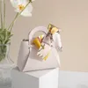 Confezioni regalo Piccole bomboniere in pelle Nastro Fiocco Cioccolato Imballaggio creativo Borsa Baby Shower Compleanno