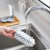 Cleaning Brushes Creative Suction Wall Lazy Cup Brush Dishwashing 2 In 1 Kitchen Office Home Glassware Clean Rotating Tea GWC86