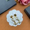 Дизайнерские серьги-кольца для женщин Luxurys Designers Heart Gold Earring With Letter Fashion Earring Luxury Jewelry 0251Z