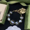 High Quality Women Bracelet Jewelry Crystal Beads Designers exaggerate Gold Flowers Fashion Womens Charm Simplicity Bracelets Accessories