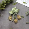 브로치 빈티지 숲 녹색 식물 식물 진주 핀 나무 연꽃 잎 대나무 브로치 여성 보석 선물