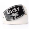 Belts Fashion Men's Leather Belt Retro Cocky Bird Metal Buckle Wild Western Style Decorative Strap Gift For Men