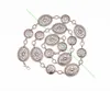 Belts 104cm Fashion Retro Style Women Metal Art Flower Waist Chain Female Oval Conchos Belt Wind Skirt