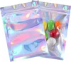 Smell Proof Bags Foil Pouch Bag Flat laser color Packaging for Party Favor Food Storage mylar 100 Pieces