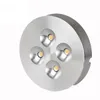 Dimmable Puck Light 4W Белый черный серебряный оболочка Супер яркий светодиод под лампочкой 3000K 4000K 6000K AC85-265V