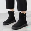 Boots Ankle Snow Women Winter Warm Fashion Designer Platform Gladiator Nonslip Plush Flats Shoes Fur Plus Size 221022