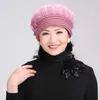 Beanie/Skull Caps Maershei新しい到着エレガントな女性編み帽子ラビットファーキャップ秋の冬のベレットレディース女性ファッション頭蓋