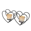 Candle Holders Black Holder Home Decor Cup Candlelight Dinner Wrought Iron Ornament