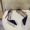 새로운 패션 여성 샌들 디자이너 탑 하이힐 섹시한 디너 신발 투명한 가죽 양치위 안감 편지 젤리 얇은 발 뒤꿈치 36-41