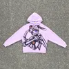 Designer Fashion Hoodie SAINT Co Branded Hand Painted Graffiti Print SailorMoon Girl Warrior Water Ice Moon Sweat à capuche