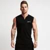 Heren tanktops heren casual workout top spierspier gym kleding ademende bodybuilding fitness singlets sport mouwloos v-neck vest