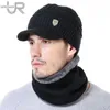 Beanie / Skull Caps New High Quality Men Winter Hat With Brim 1998 Label Winter Cap For Men Outdoor Wool Keep Warm Fashion Cappello lavorato a maglia Dropshipping T221020