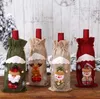 أكياس النبيذ JUTE DRIDICAL DRINCORT SANTA CLAUS ORNAMENTS XMAS Champagne Wines Covers Covers Carresprenting BASE Party GCB16612