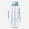 Bottiglie d'acqua trasparenti per sport all'aperto Bicchiere di plastica con manici Corda Bottiglia d'acqua portatile di grande capacità Student Waters Mug BH7807 TYJ