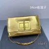 Tom's nieuwe tas mode krokodil patroon handtas horizontale clamshell tas luxe ontwerper gouden zilveren ketting schoudertassen