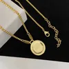 Ontwerpers merk paar ketting mode luxe luxe cirkel hanger kettingen mannen vrouwen ketting mode mode persoonlijkheid sleutelbeen ketens sieraden