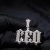 Пользовательское Имя Ожерелье Мужчины Женщины Iced Out Prong Установка Подвеска Персонализированные Подвески Ловушка Рэппер Супер Звезда Кубический Цирконий Хип-Хоп Ювелирные Изделия