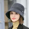 Beanie/Skull Caps New Autumn Winter Female Mix Woolen Retro FashionElegance Dome Bucket HatFour Leaf Clover Decorate Street TrendBowler Hats T221020