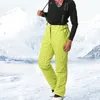 Pantalones de esquí BIB KP01 para hombre de esquí de alta calidad a prueba de viento impermeable cálido Snowboard Monoboard Snow pantalones para principiantes L221025