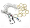 Gordijn LED String Lights 8 Modi USB Remote Control Fairy Light Wedding Kerstdecor voor thuisslaapkamer Outdoor