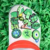 MOQ 20Pcs PVC Green Glasses Earth Hat Turtle Broccoli Explore Shoe Decoration Charm Buckle Accessories Clog Pins Buttons Decorations for Bands Bracelets