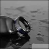 Anéis de casamento Ringos de casamento Tigrado 8mm Tungsten Black Ring for Men