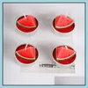 Candles Watermelon Fruit Candle Paraffin Wax Birthday Candles 6Pcs / Lot Home Decor T2I53306 Drop Delivery 2022 Garden Dhtqr