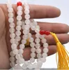 Anhänger 6 mm Stein buddhistischer natürlicher Aquamarin 108 Gebetsperlen Mala Armband Halskette Jade Schmuck Kristall