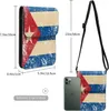 Sacs polochons petit sac à bandoulière pour femmes Vintage Cuba drapeau fentes téléphone portable portefeuille sac à main