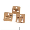 Tags Prix Card Emballage Jewelry4x4cm Kraft Paper MTI-motif Oreille avec maintien des boucles d'oreilles suspendues