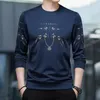 Moletons masculinos manga comprida Fit regular Elastic Cuff Sweatshirt Molether Men Roupos